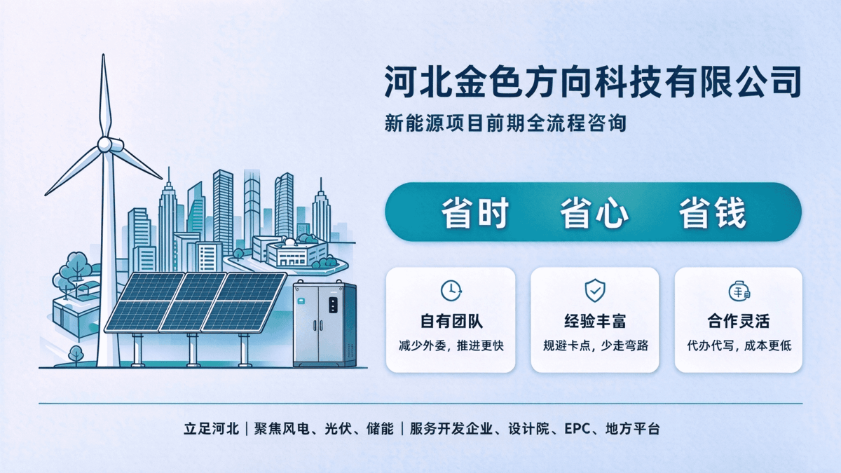 河北金色方向,石家庄新能源工程咨询,风电光伏储能项目前期全流程咨询服务 河北金色方向,石家庄新能源工程咨询,风电光伏储能项目前期全流程咨询服务